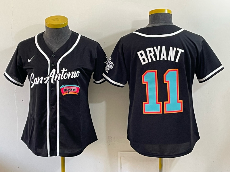 Women San Antonio Spurs #11 Bryant black Nike 2026 NBA Jersey 10190